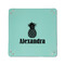 Pineapples 6" x 6" Teal Leatherette Snap Up Tray - APPROVAL