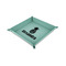 Pineapples 6" x 6" Teal Leatherette Snap Up Tray - CHILD MAIN