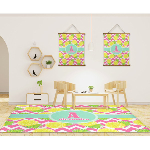 Pineapples 8'x10' Indoor Area Rugs - IN CONTEXT
