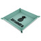 Pineapples 9" x 9" Teal Leatherette Snap Up Tray - MAIN