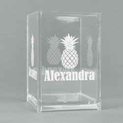 Pineapples Acrylic Pen Holder (Personalized)
