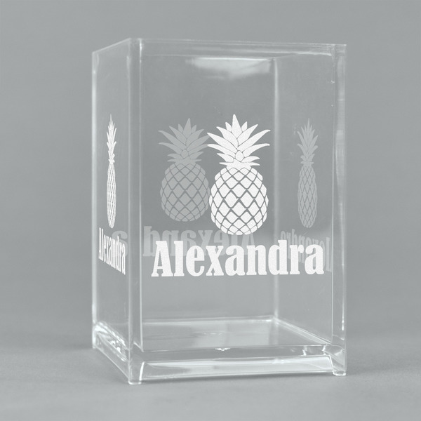 Custom Pineapples Acrylic Pen Holder (Personalized)
