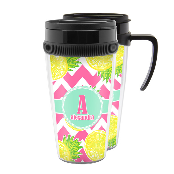 Custom Pineapples Acrylic Travel Mug (Personalized)