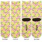 Pineapples Adult Crew Socks - Double Pair - Front and Back - Apvl