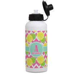 Pineapples Water Bottles - Aluminum - 20 oz - White (Personalized)