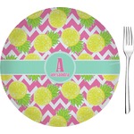 Pineapples 8" Glass Appetizer / Dessert Plates - Single or Set (Personalized)