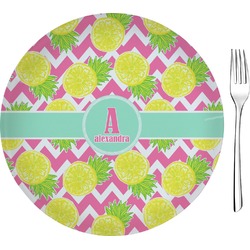 Pineapples 8" Glass Appetizer / Dessert Plates - Single or Set (Personalized)