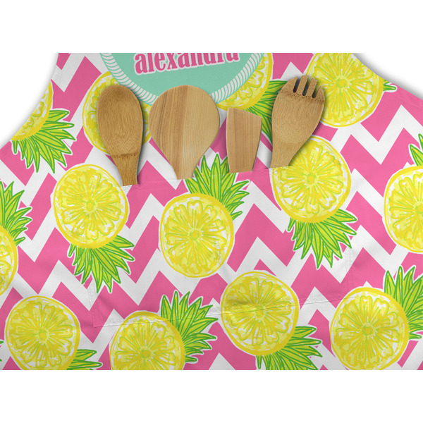 Pineapples Apron - Pocket Detail with Props
