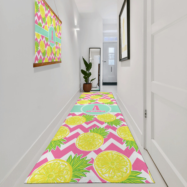 Pineapples Area Rug Sizes - In Context (vertical)