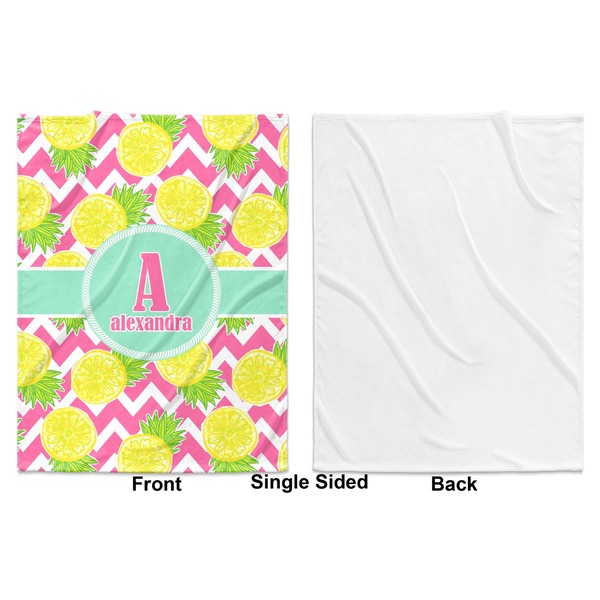 Pineapples Baby Blanket (Single Sided - Printed Front, White Back)