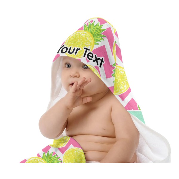 Pineapples Baby Hooded Towel on Child