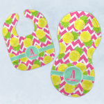 Pineapples Baby Bib & Burp Set w/ Name and Initial