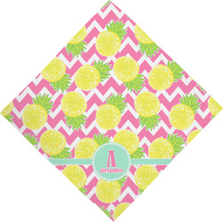 Pineapples Dog Bandana Scarf w/ Name and Initial