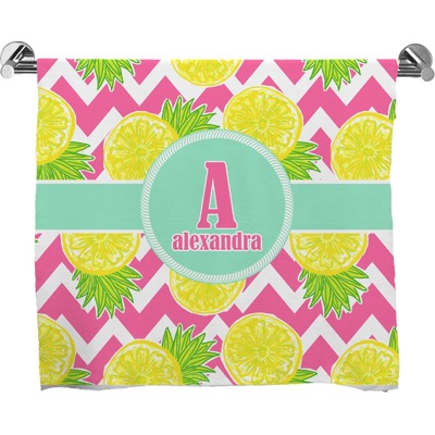 Custom Pineapples Bath Towel (Personalized)