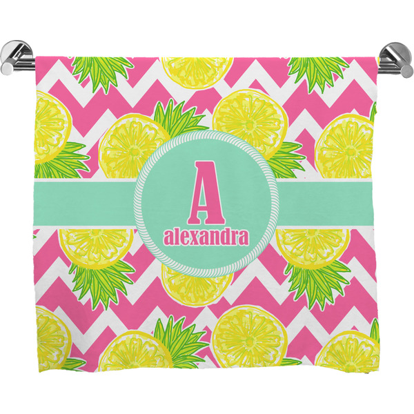 Custom Pineapples Bath Towel (Personalized)