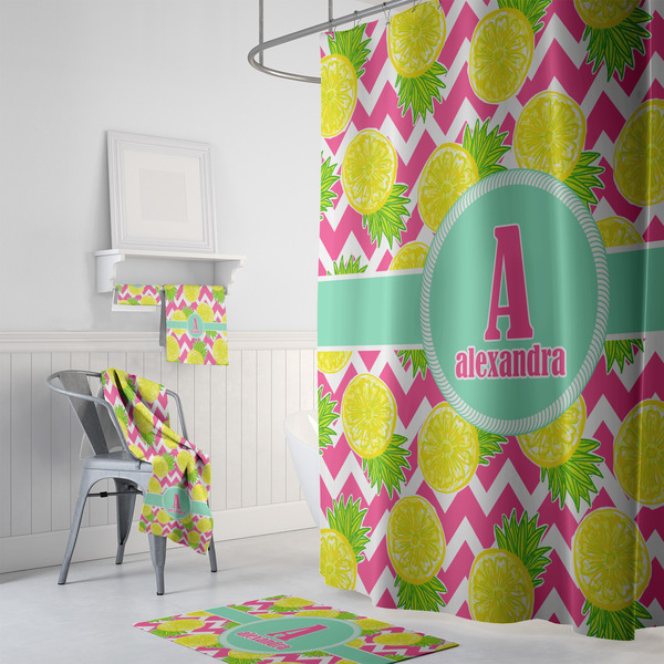 Pineapples Bath Towel Sets - 3-piece - In Context