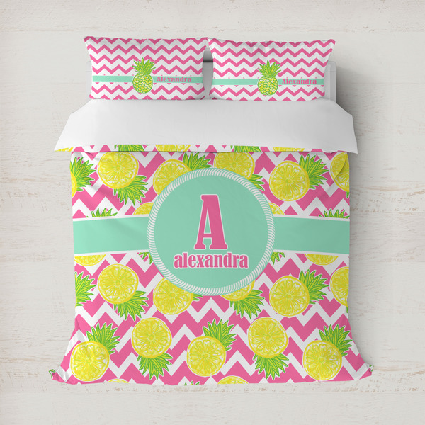 Custom Pineapples Duvet Cover (Personalized)