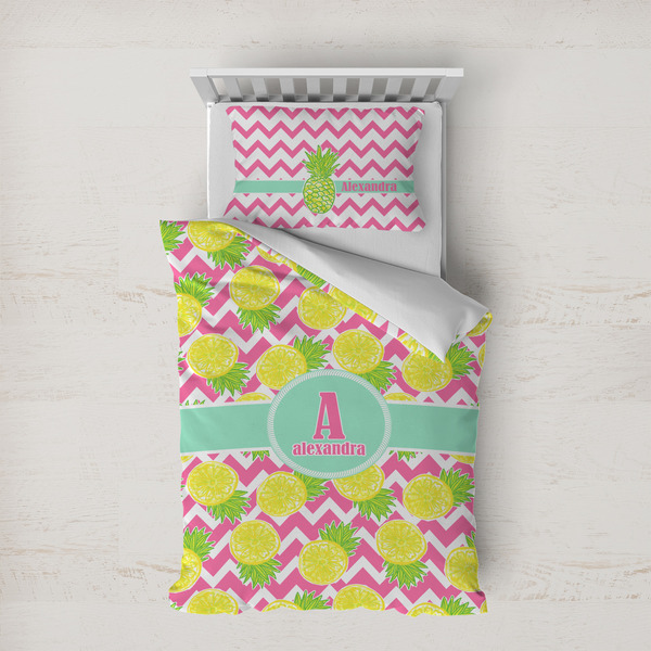 Custom Pineapples Duvet Cover Set - Twin XL (Personalized)