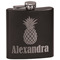 Pineapples Black Flask - Engraved Front