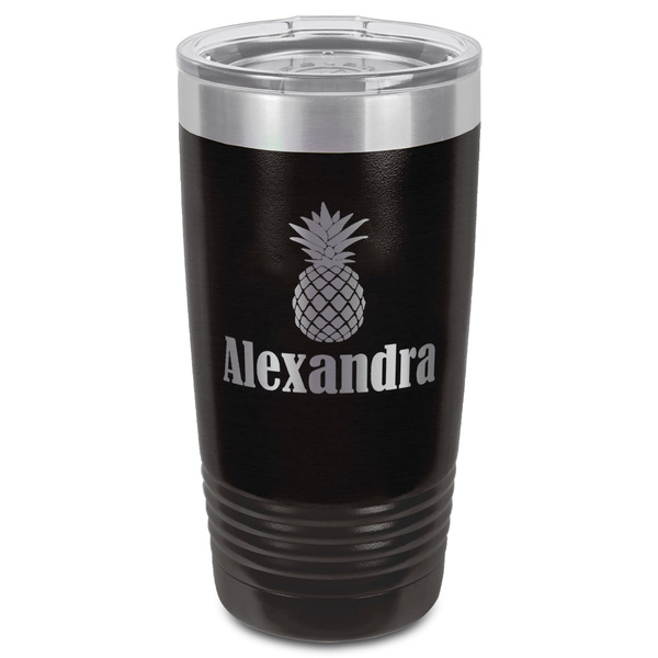 Pineapples Black Polar Camel Tumbler - 20oz - Front