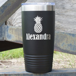 Pineapples 20 oz Stainless Steel Tumbler - Black - Double Sided (Personalized)