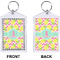 Pineapples Bling Keychain (Front + Back)