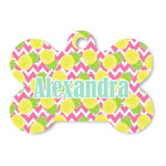 Pineapples Bone Shaped Dog ID Tag (Personalized)