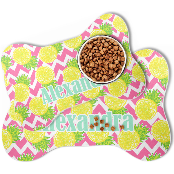 Pineapples Bone Shaped Dog Mats - MAIN