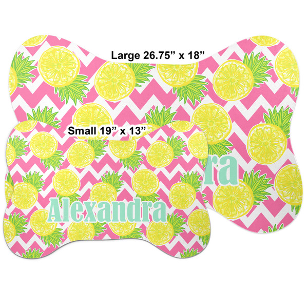 Pineapples Bone Shaped Mat Comparison