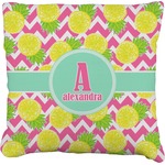 Pineapples Faux-Linen Throw Pillow 16" (Personalized)