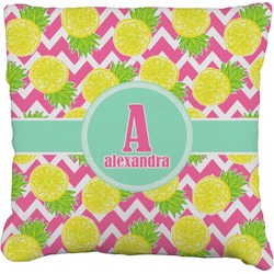 Pineapples Faux-Linen Throw Pillow 16" (Personalized)