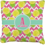 Pineapples Faux-Linen Throw Pillow 20" (Personalized)