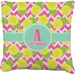 Pineapples Faux-Linen Throw Pillow 26" (Personalized)