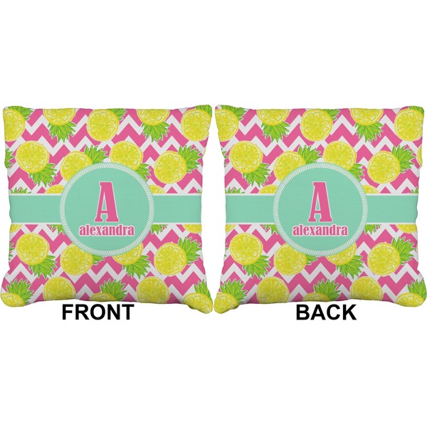 Pineapples Burlap Pillow Approval