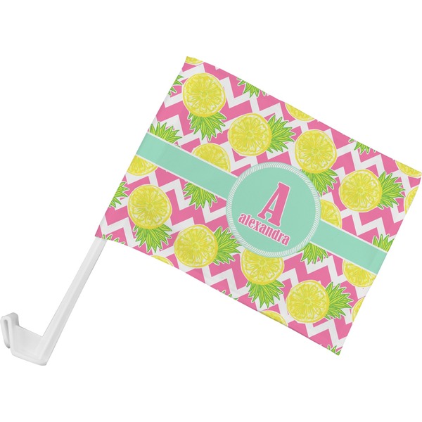 Custom Pineapples Car Flag - Small w/ Name and Initial