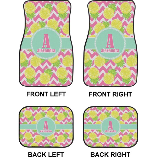 Pineapples Car Floor Mats Set (2F + 2B)
