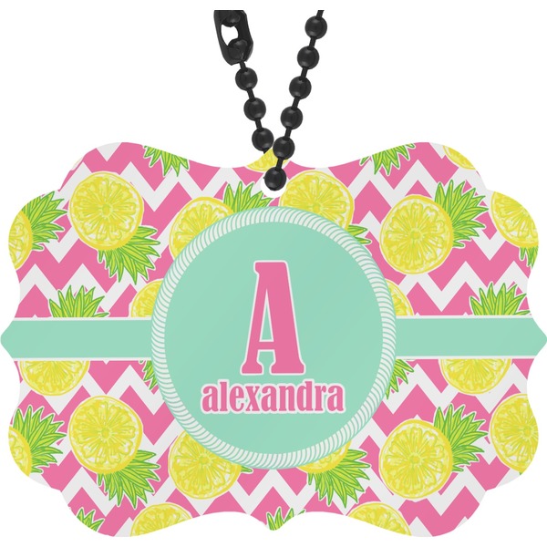 Custom Pineapples Rear View Mirror Decor (Personalized)