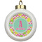 Pineapples Ceramic Ball Ornament (Personalized)