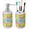 Pineapples Ceramic Bathroom Accessories Set (Personalized)