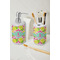Pineapples Ceramic Bathroom Accessories - LIFESTYLE (toothbrush holder & soap dispenser)