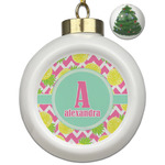 Pineapples Ceramic Ball Ornament - Christmas Tree (Personalized)