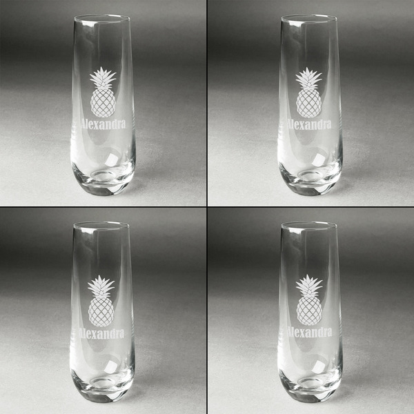 Pineapples Champagne Flute - Set of 4 - Approval