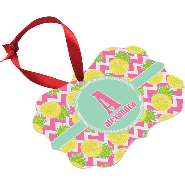 Pineapples Christmas Ornament (Angle View)