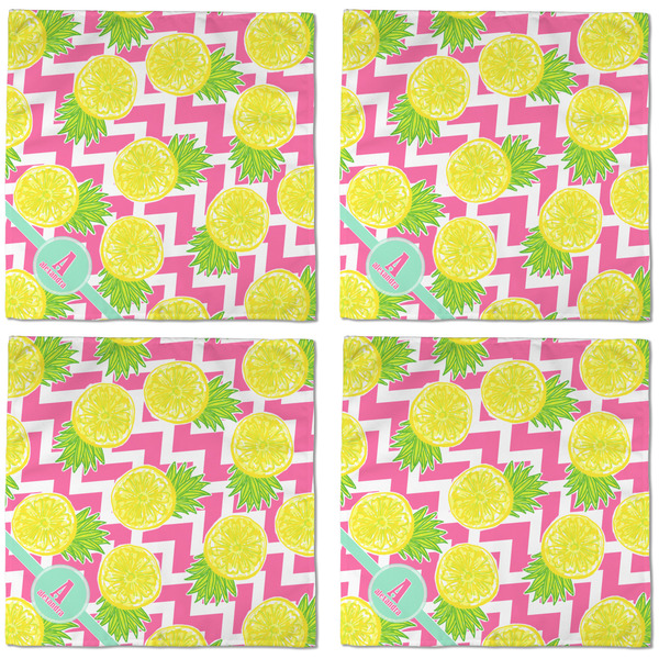 Pineapples Cloth Napkins - Personalized Dinner (APPROVAL) Set of 4