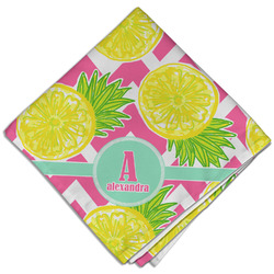 Pineapples Cloth Dinner Napkin - Single w/ Name and Initial