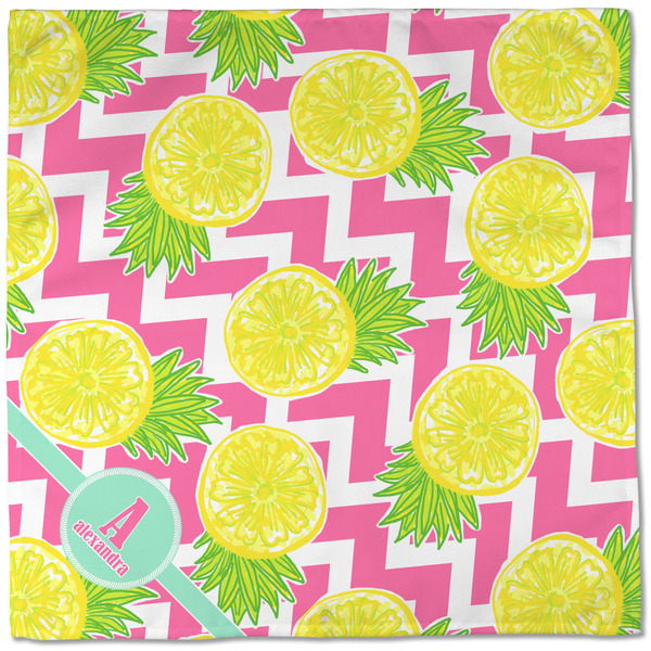 Pineapples Cloth Napkins - Personalized Dinner (Full Open)
