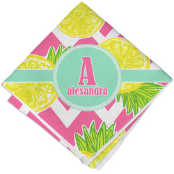 Pineapples Cloth Cocktail Napkin - Single w/ Name and Initial