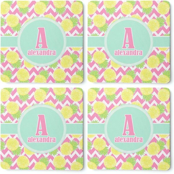 Pineapples Coaster Rubber Back - Apvl