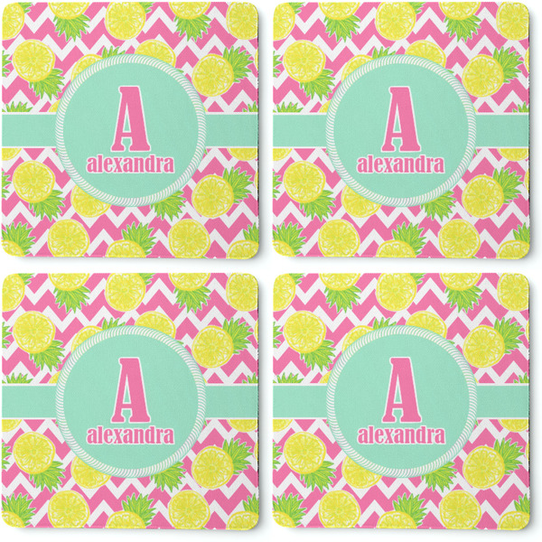 Pineapples Coaster Rubber Back - Apvl
