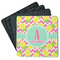 Pineapples Square Rubber Backed Coasters - Set of 4 (Personalized)